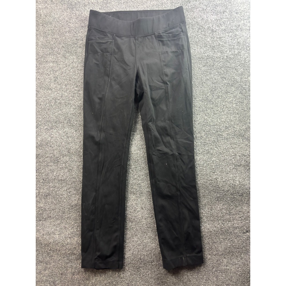 Athleta Straight Leg Pants Womens Medium Black Supplex Spandex
